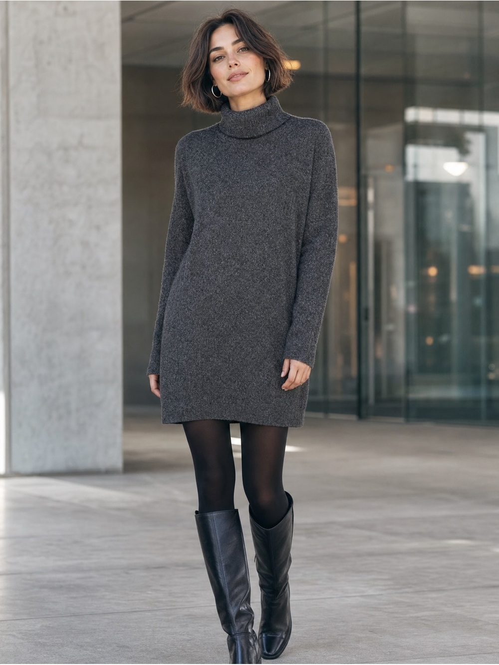 VERO MODA Women’s Size Small Turtle Neck Long Sleeve Sweater Dress NWOT
